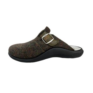 Westland Westland Damen Pantoffel Roubaix 18704-315-631-04 oliv-kombi Hausschuh
