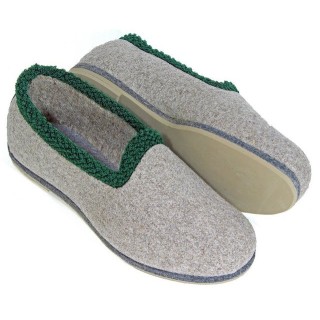 Pantoffelmann Filzhaussschuh Wollmischfilz Herren Damen Walker Filzpantoffel grau Hausschuh (1 Paar) für Laminat- und Parkett