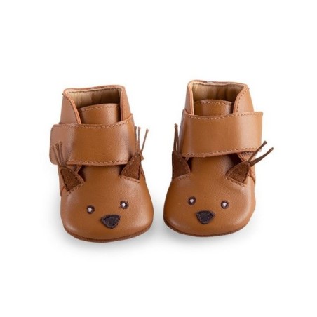 Moulin Roty Baby-Lederschuhe Eichhörnchen 0-6 m Klettverschluss Babyschuhe Krabbelschuh