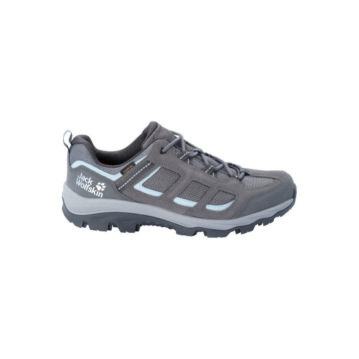 Jack Wolfskin Vojo 3 Texapore Low Women Wasserdichte Wanderschuhe Damen 35.5 miscellaneous,grey,blue Tarmac Grey / Light Blue