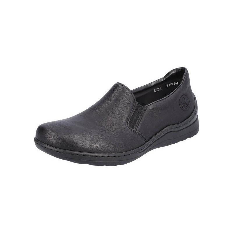 Rieker Slipper Alltagsschuh, Schlupfschuh, Freizeitschuh mit beidseitigem Stretch