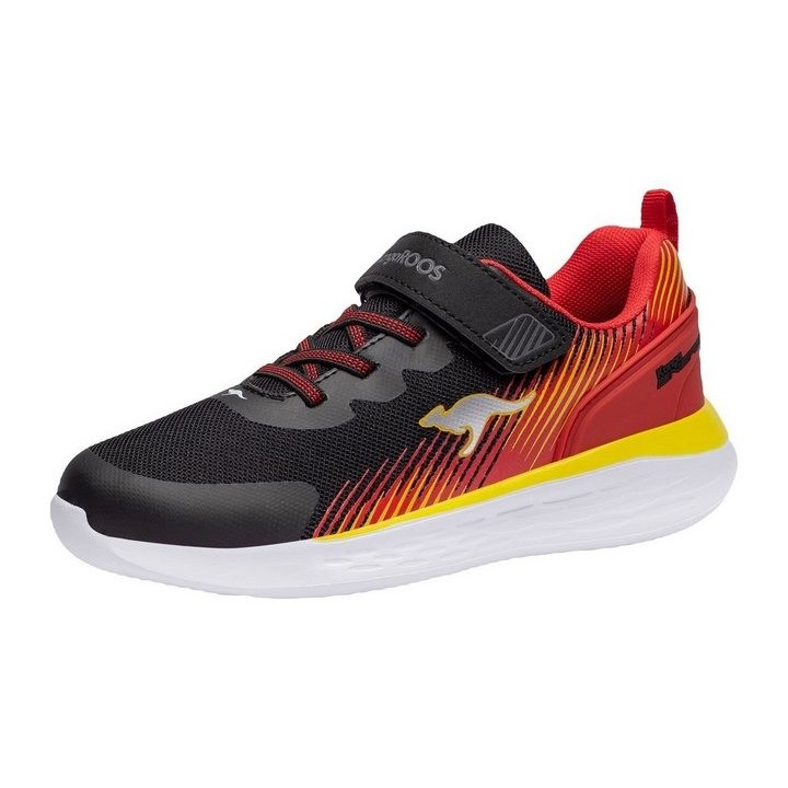 KangaROOS KangaROOS Kinder Sneaker KQ-Unique EV 18837-5053 jet black/fiery red Hallenschuh