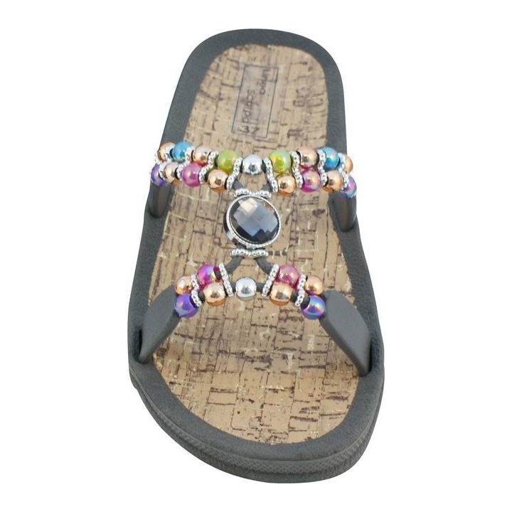 Linea Scarpa Linea Scarpa Syros modische Badeschuhe Pantoletten mit Fußbett Damen Schlappen