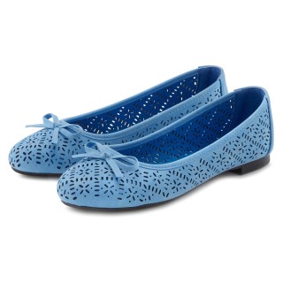 LASCANA Ballerina, Freizeitschuh, Slipper, Halbschuh mit kleinen Cut-Outs VEGAN