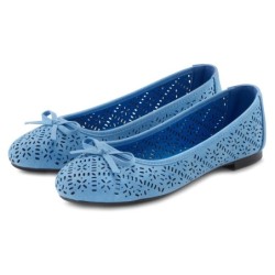 LASCANA Ballerina, Freizeitschuh, Slipper, Halbschuh mit kleinen Cut-Outs VEGAN