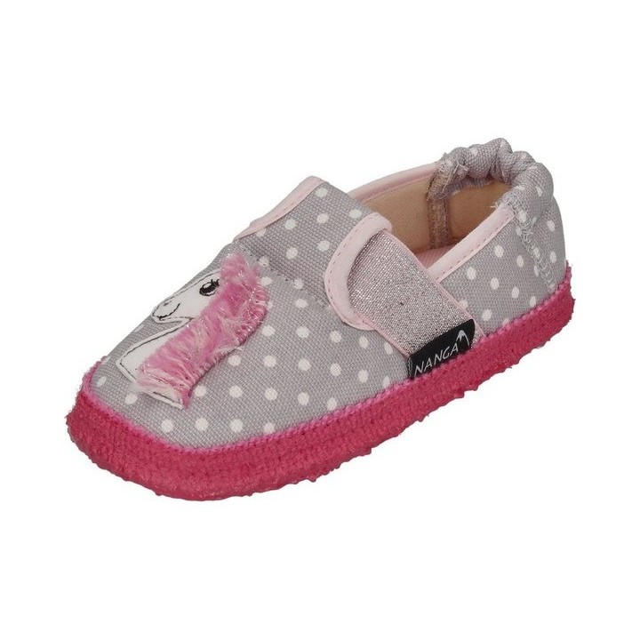 NANGA Pferdchen Hausschuh hellgrau