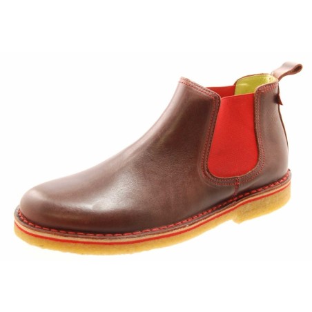 Grünbein Herren Chelsea Boots Reto lose Einlage, rotbraun 35