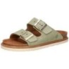 Genuins Hawaii Velour Pantolette Damen grün|grün