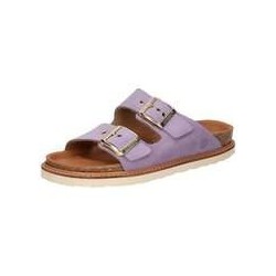 Genuins Hawaii Velour Pantolette Damen lila|lila|lila