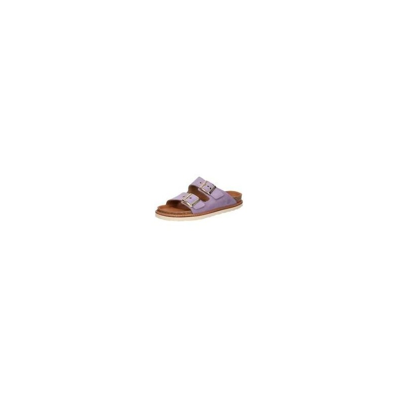 Genuins Hawaii Velour Pantolette Damen lila|lila|lila