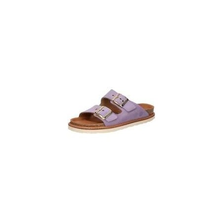 Genuins Hawaii Velour Pantolette Damen lila|lila|lila