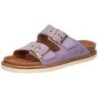 Genuins Hawaii Velour Pantolette Damen lila|lila|lila