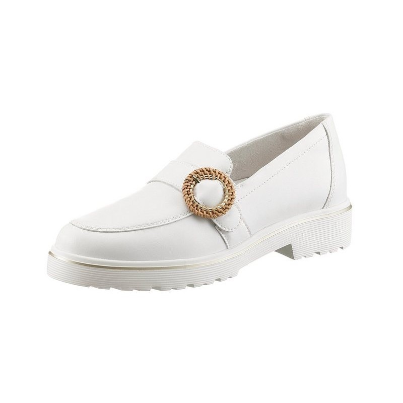 Remonte Loafer Chunky Slipper, Plateau Slipper mit moderner Flecht-Zierschnalle