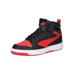 PUMA Rebound V6 Mid Jr Sneaker Mädchen|Jungen schwarz|schwarz|schwarz