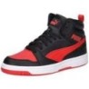 PUMA Rebound V6 Mid Jr Sneaker Mädchen|Jungen schwarz|schwarz|schwarz