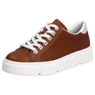 Rieker Plateausneaker »Freizeitschuh, Schnürhalbschuh«, mit seitlicher Prägung, Freizeitschuh, Halbschuh, Schnürschuh