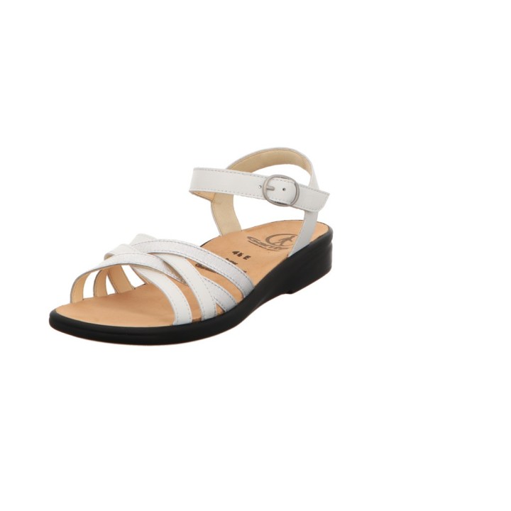Komfort Sandalen weiss Sonnica E MILK SILVER Leder 40,5
