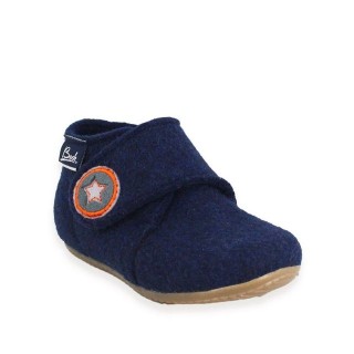 Beck Beck Snuglies Hausschuhe 3025 Wolle Schmal Blau Hausschuh
