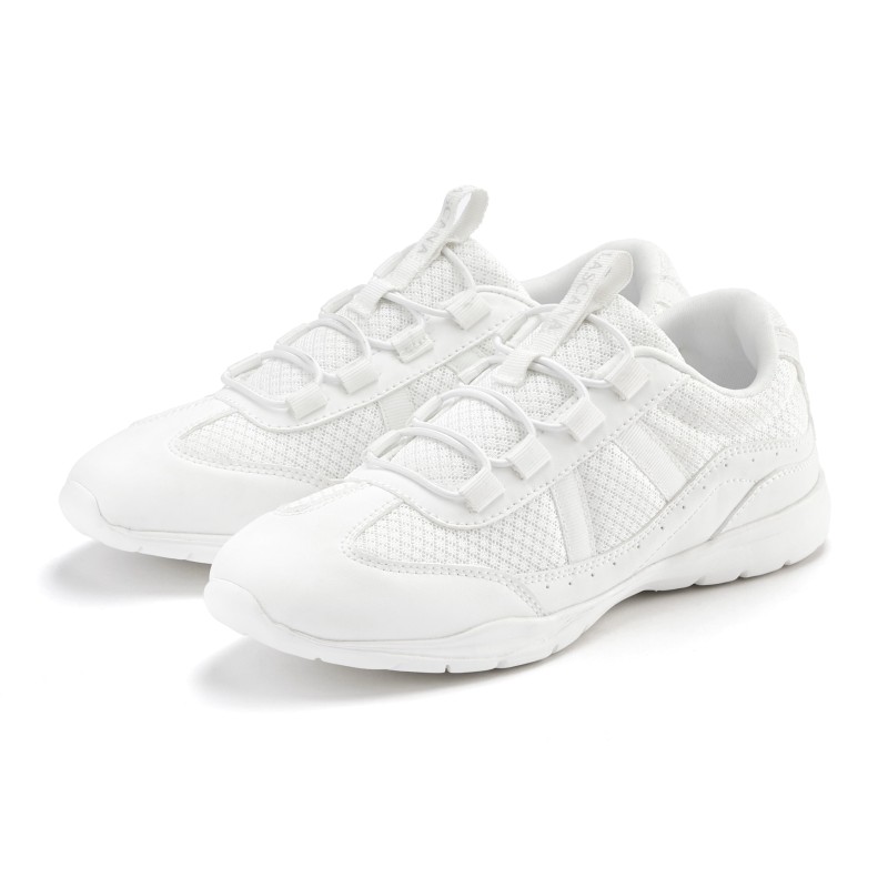 LASCANA Sneaker, Slip-On Freizeitschuh, Halbschuh mit elastischen Schnürbändern VEGAN