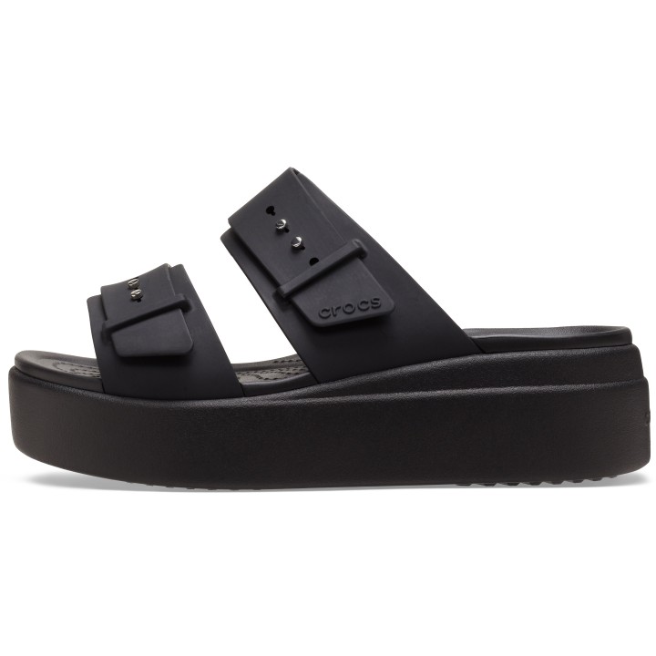 Crocs Pantolette »Brooklyn Low Wedge«, Plateau, Sommerschuh, Schlappen mit Schnallenverschluss