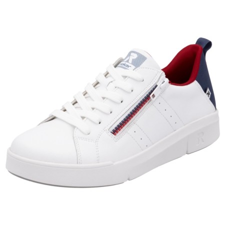 RIEKER Sport Sneaker, Schnürung und Reißverschluss, Freizeitschuh, Halbschuh, Schnürschuh