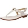 Michael Kors MK Plate Thong Sandale Damen weiß|weiß