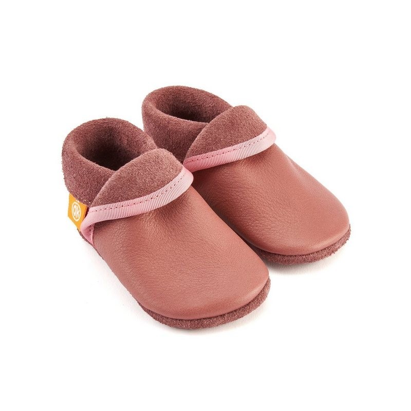 Orangenkinder® Klassik Lila Baby Krabbelschuh pflanzlich gegerbtes Leder, Made in Germany, atmungsaktiv