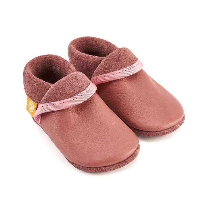 Orangenkinder® Klassik Lila Baby Krabbelschuh pflanzlich gegerbtes Leder, Made in Germany, atmungsaktiv