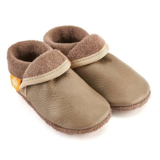 Orangenkinder® Klassik Beige Baby Krabbelschuh pflanzlich gegerbtes Leder, Made in Germany, atmungsaktiv