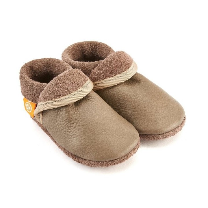 Orangenkinder® Klassik Beige Baby Krabbelschuh pflanzlich gegerbtes Leder, Made in Germany, atmungsaktiv