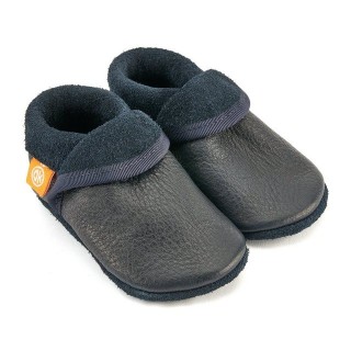 Orangenkinder® Klassik Dunkelblau Baby Krabbelschuh pflanzlich gegerbtes Leder, Made in Germany, atmungsaktiv