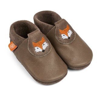 Orangenkinder® Fränzchen der Fuchs Krabbelschuh pflanzlich gegerbtes Leder, Made in Germany, atmungsaktiv