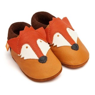 Orangenkinder® Franz der Fuchs Baby Krabbelschuh pflanzlich gegerbtes Leder, Made in Germany, atmungsaktiv