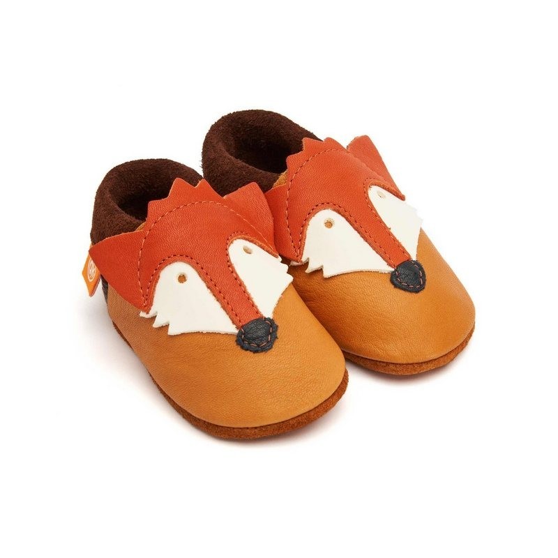 Orangenkinder® Franz der Fuchs Baby Krabbelschuh pflanzlich gegerbtes Leder, Made in Germany, atmungsaktiv