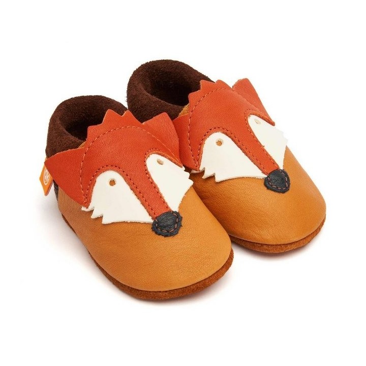 Orangenkinder® Franz der Fuchs Baby Krabbelschuh pflanzlich gegerbtes Leder, Made in Germany, atmungsaktiv