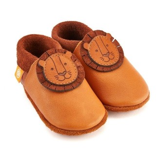 Orangenkinder® Leo der Löwe Baby Krabbelschuh pflanzlich gegerbtes Leder, Made in Germany, atmungsaktiv