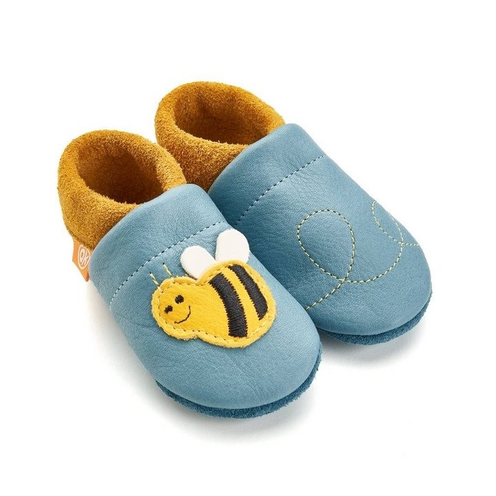Orangenkinder® Susisumm die Biene Baby Krabbelschuh pflanzlich gegerbtes Leder, Made in Germany, atmungsaktiv