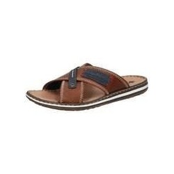 Rieker Kreuzband Pantolette Herren braun|braun