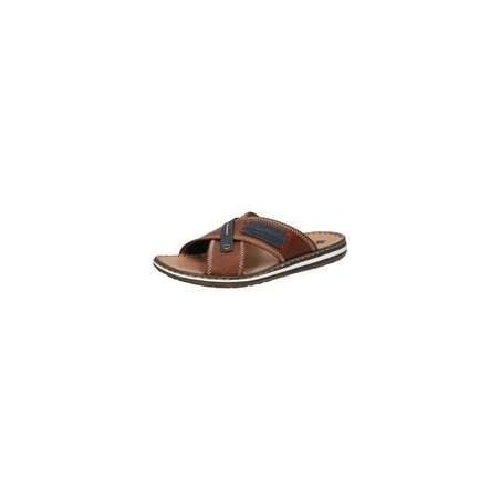 Rieker Kreuzband Pantolette Herren braun|braun
