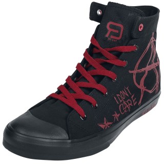 Sneaker high   schwarz "Walk The Line" von RED by EMP
