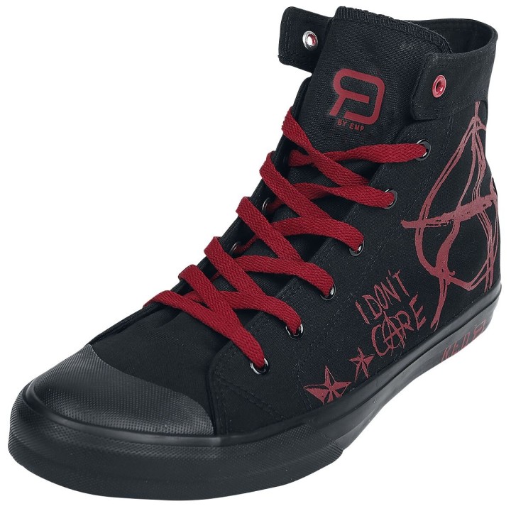 Sneaker high   schwarz "Walk The Line" von RED by EMP