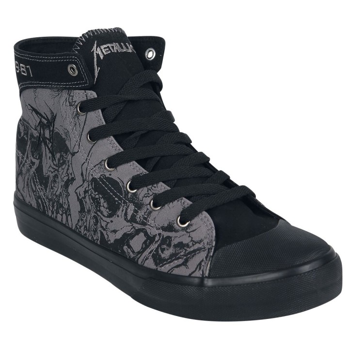Metallica Sneaker high - EMP Signature Collection - EU37 bis EU47 - Größe EU37 - grau/schwarz  - EMP exklusives Merchandise!
