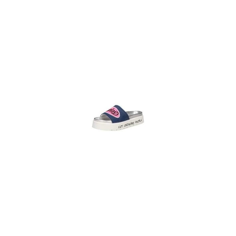 Replay Muddy Moto Pantolette Damen blau|blau|blau