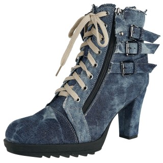 Rock Rebel by EMP - Rock High Heel - Ivy - EU36 bis EU42 - für Damen - Größe EU36 - blau