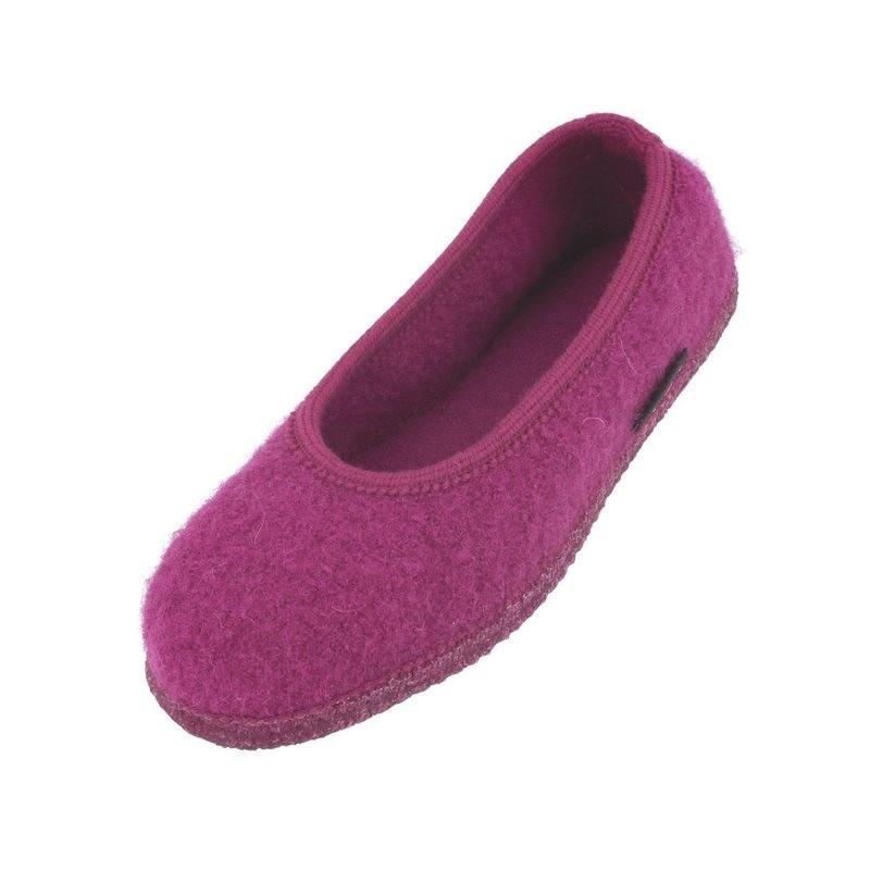 Haflinger Slipper Marina Filzpantoffel Hausschuh Ballerina aus Wollwalkstoff Hausschuh