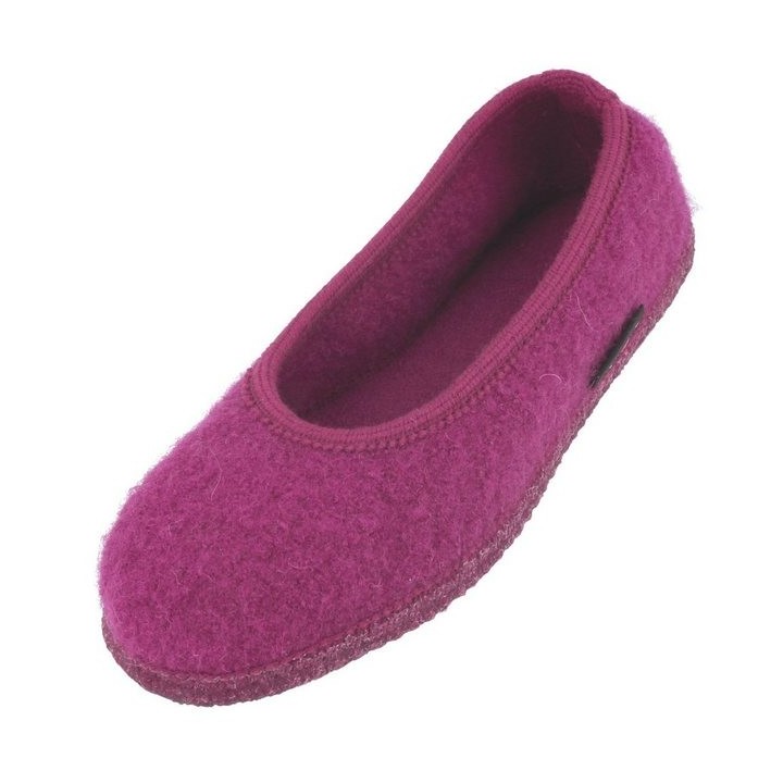 Haflinger Slipper Marina Filzpantoffel Hausschuh Ballerina aus Wollwalkstoff Hausschuh