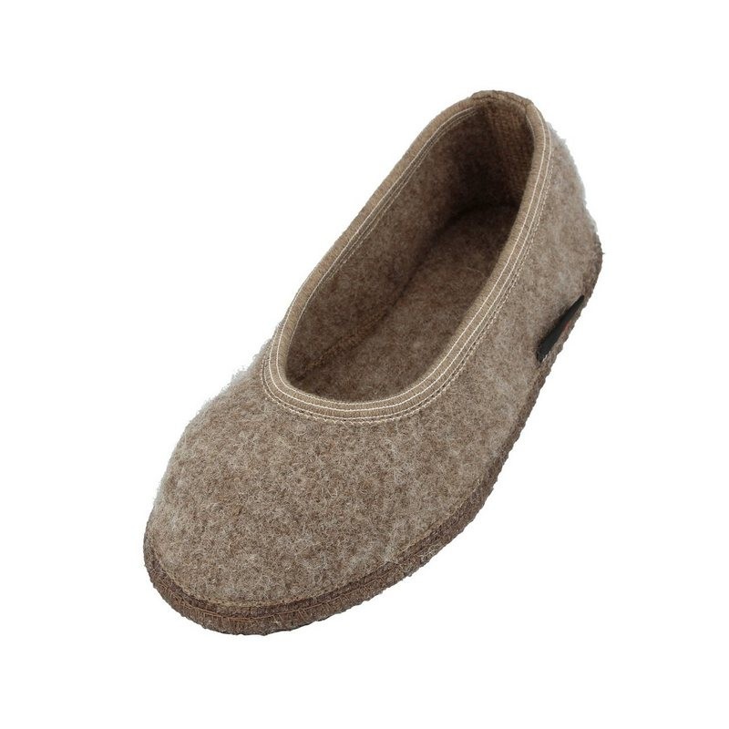 Haflinger Slipper Marina Filzpantoffel Hausschuh Ballerina aus Wollwalkstoff Hausschuh