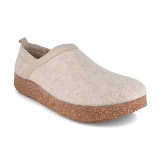 Tuffeln Wollclogs Pantoffeln für niedrigen Spann Hausschuh mit Outdoorsohle