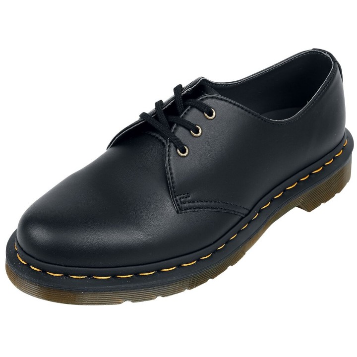 Dr. Martens - Rockabilly Schnürschuh - 1461 Vegan Black Felix Rub Off - EU36 bis EU40 - Größe EU36 - schwarz