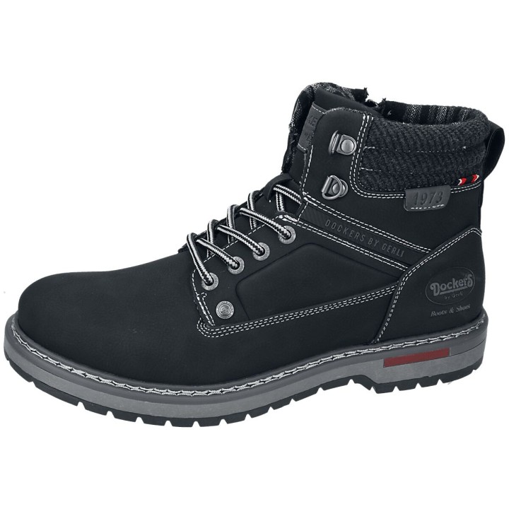 Dockers by Gerli Schnürstiefel - Black Boot - EU40 bis EU41 - für Männer - Größe EU40 - schwarz